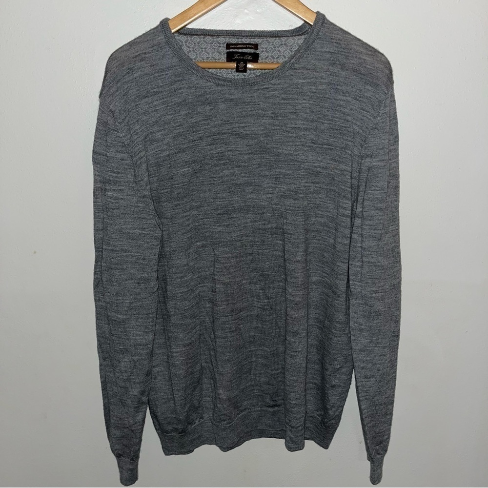 Tasso Elba Merino Wool Sweater Gray Men’s Size Extra Large